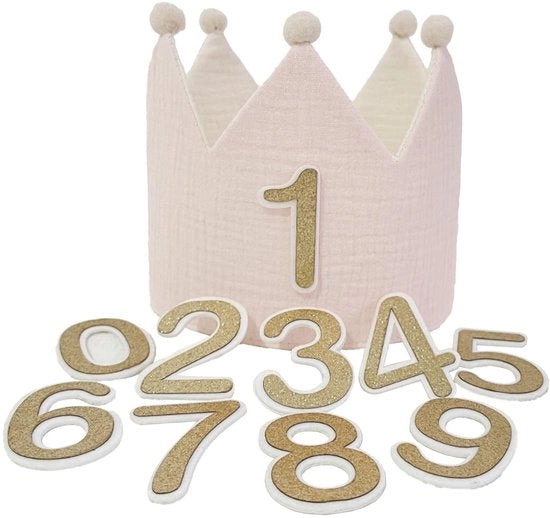 Cronista di Festa con Fregi Mousseline - Cappelli da Festa - Numeri 0-9 - Inversibili - Decorazione da Festa - Comfort di Porta Leggero - Cappello da Festa