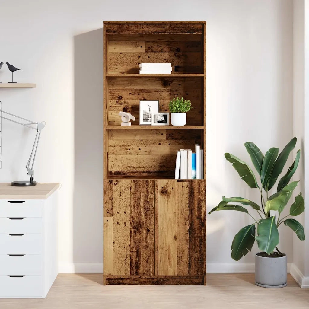 Credenza Legno Antico 70x35x180 cm in Legno Multistrato 3328478