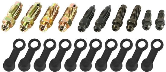 Kit di svuotamento idraulico a 10 pezzi - Viti di svuotamento idraulico - Coperchio di protezione - Cilindro principale della motocicletta - Leva del freno - Installazione facile - Viti di svuotamento idraulico
