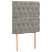Testiera | Testata Grigio Chiaro 80x7x118/128 cm Velluto
