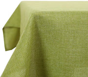 Tavolo con tovaglia in stile lino impermeabile con effetto loto 130x220 cm colore verde