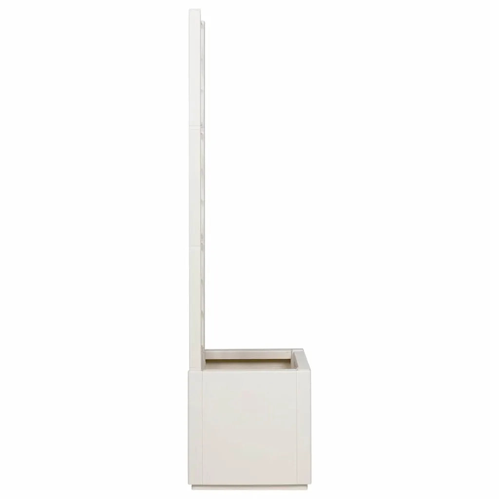 Vaso da giardino-Fioriera da Esterno-Contenitore per Piante Bianco 36 x 36 x 140 cm Polipropilene