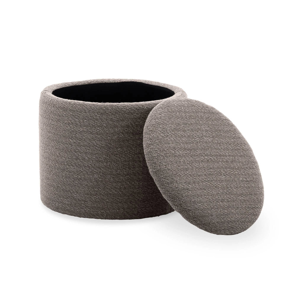Pouf contenitore in tessuto, talpa