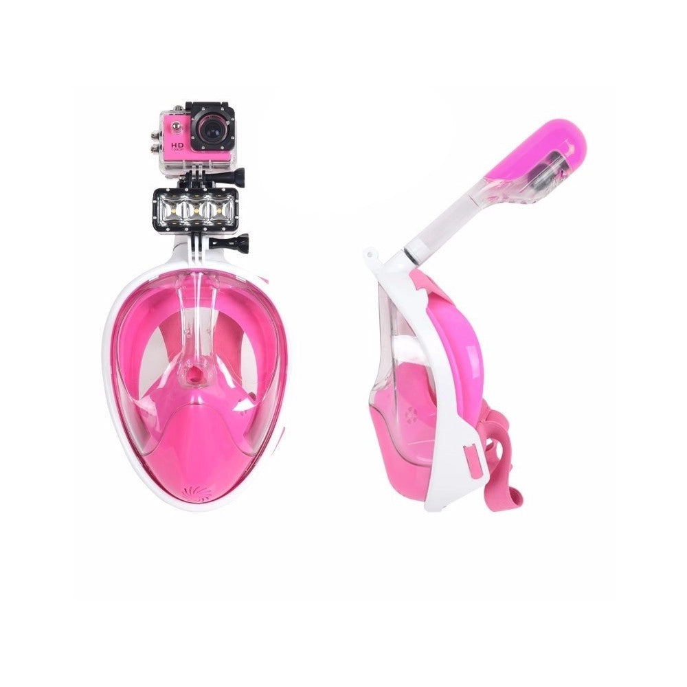 Trade Shop - Maschera Da Immersione Subacquea Snorkeling Boccaglio Full Face Con Visione 180° -