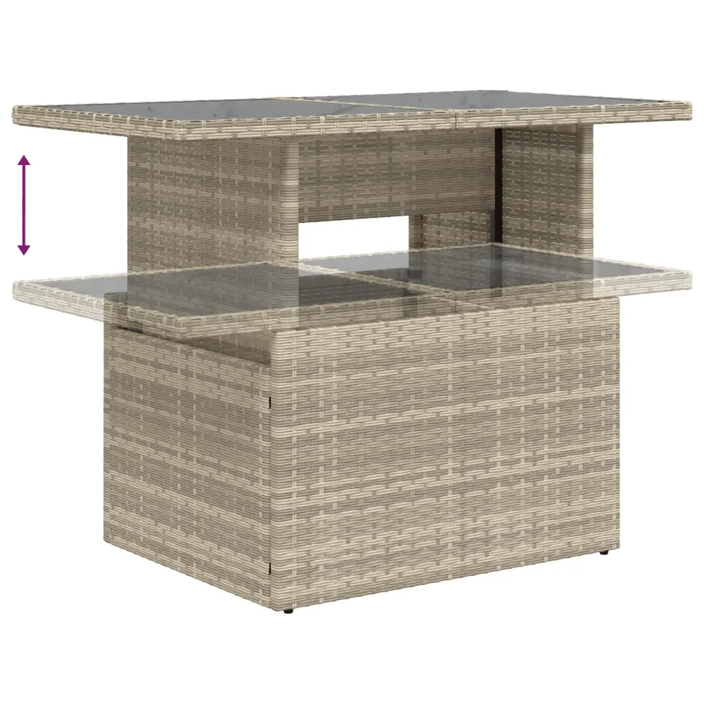 Set Divano da Giardino 6pz con Cuscini Grigio Chiaro Polyrattan 3269162