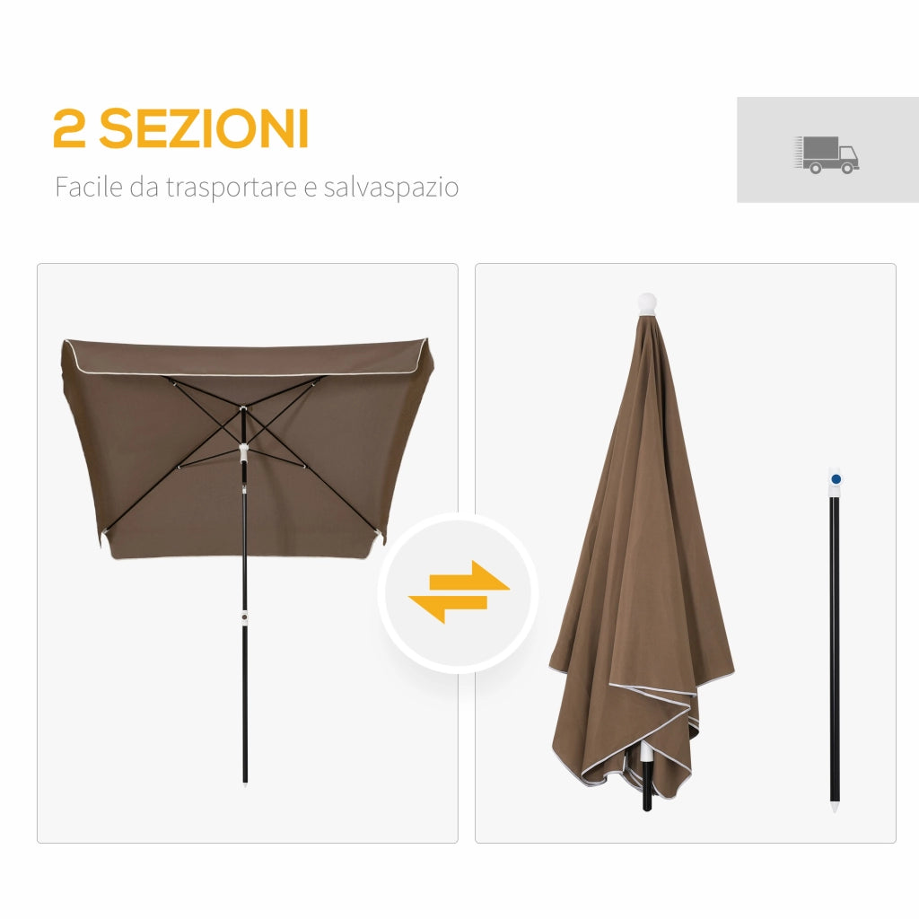 Ombrellone da Giardino ¨C Minimal ¨C Grigio 200x200 cm