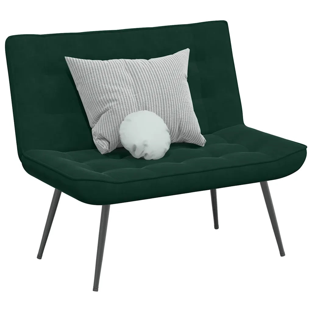 Panca-Sgabello Verde Scuro 110x74x84 cm in Velluto