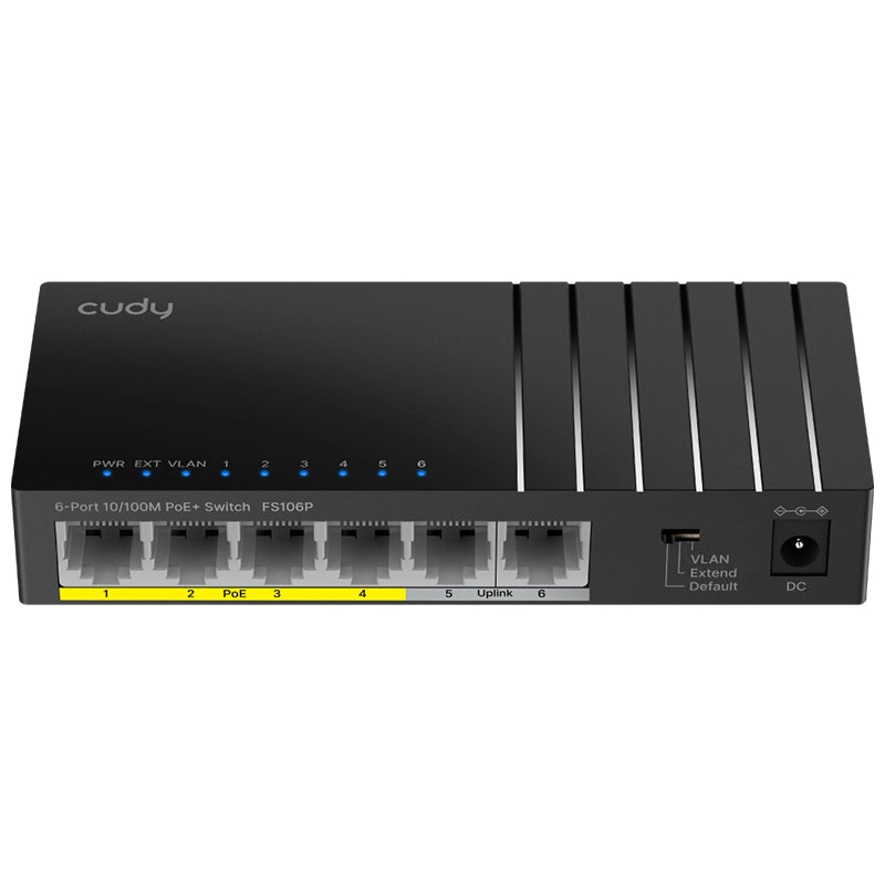 CUDY FS106P - SWITCH 6-PORT 10/100M POE+ 36W