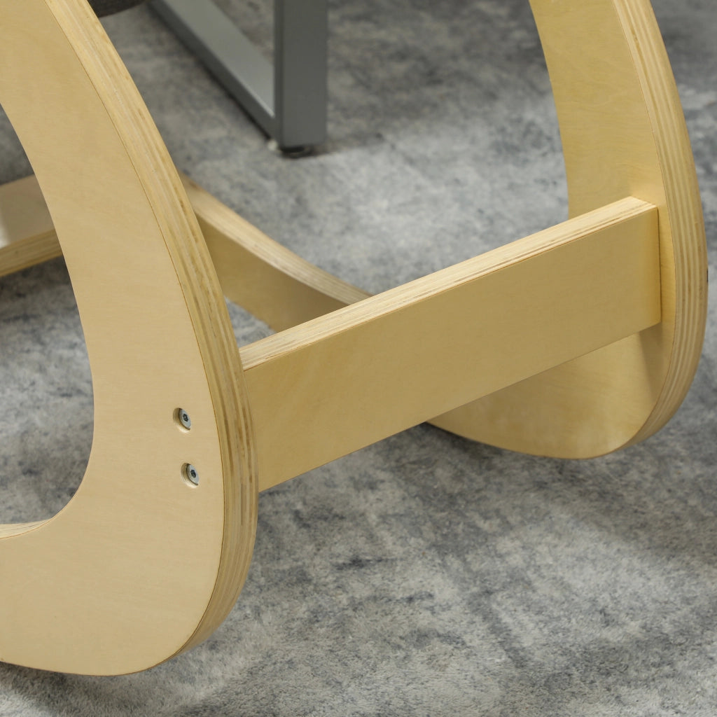 Sgabello ergonomico da ufficio con schienale ¨C Zephmum ¨C Grigio