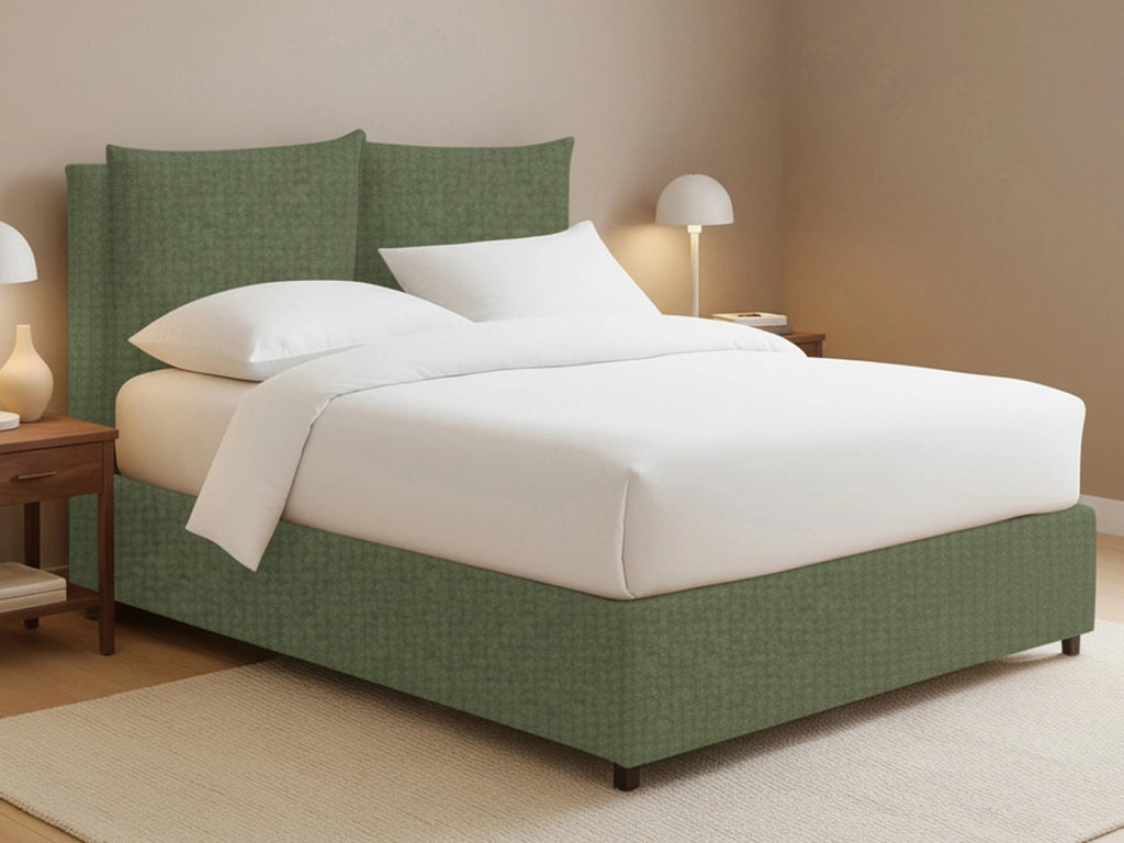 Falmouth, Letto Piazza e Mezza Sfoderabile Made in Italy, Verde