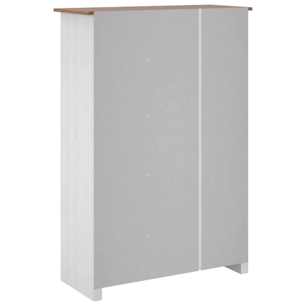 Armadio a 3 Ante Bianco 118x50x171,5cm in Pino Panama Range CFW2236704