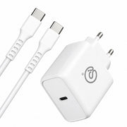 Caricatore USB-C 65W PD3.0, Alimentatore Rete EU con cavo USB-C 1M