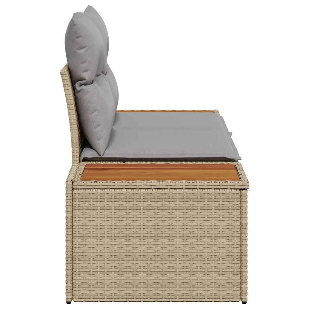 Divano da giardino Beige 184 x 62 x 85cm polyrattan 42006820