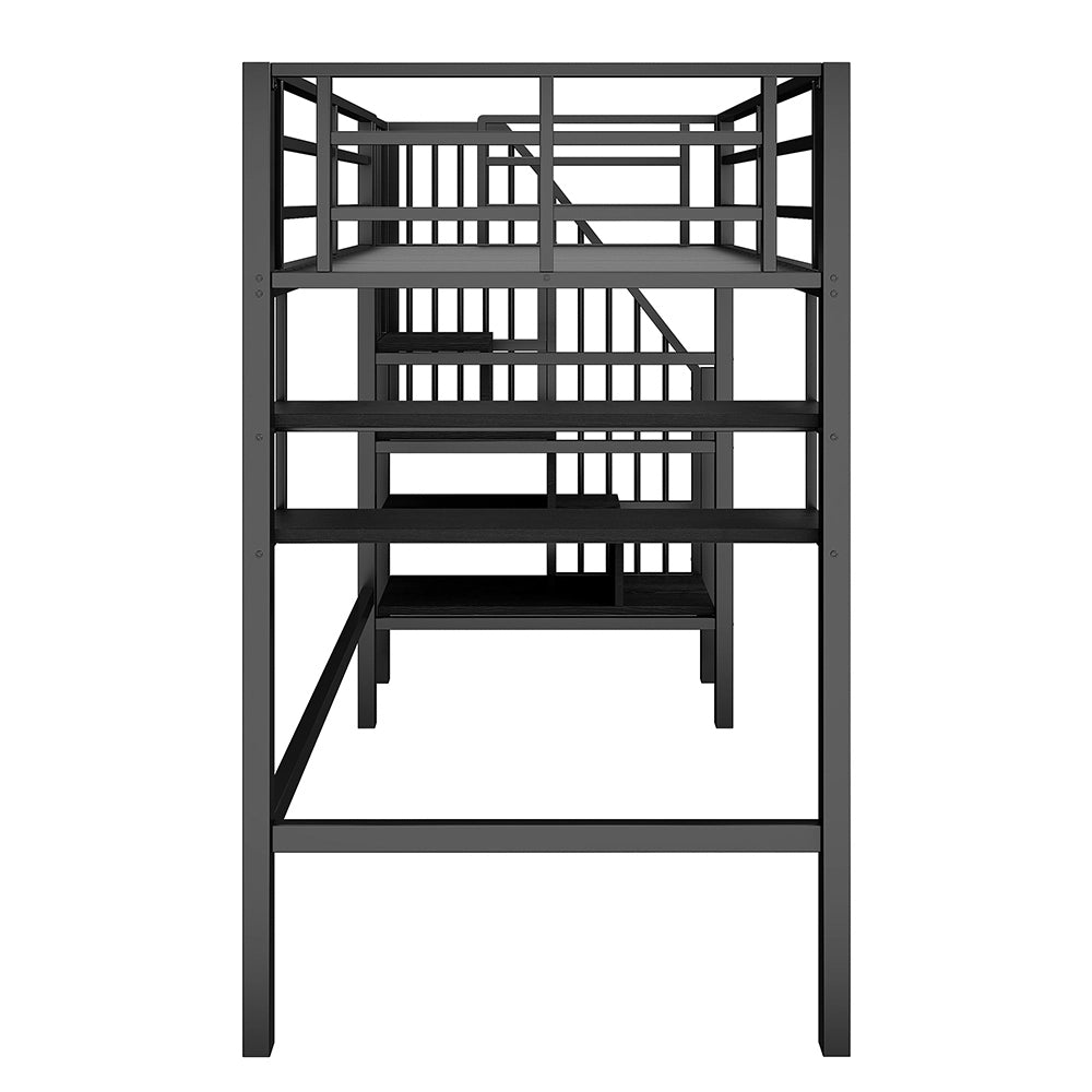 Letto a soppalco - Xylo - 90x200 cm contenitore nero