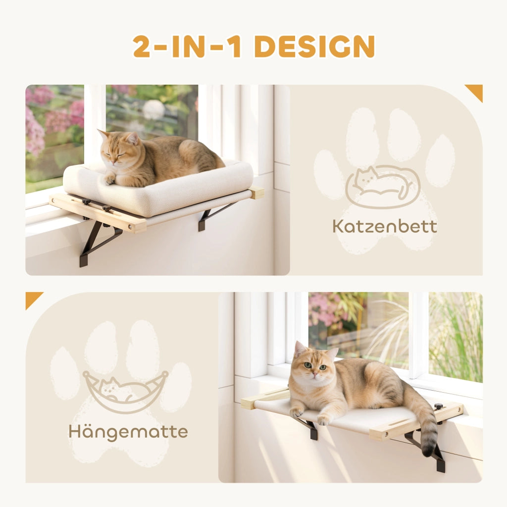 Casetta per Gatti con Cuscino ¨C Zephmum ¨C Legno Bianco