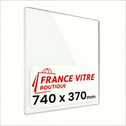 INVICTA - modello : itaya - 740 x 370 x 4 mm - Vetro per stufa a legna - vetro camino di ricambio - vetro per caminetto resistente al fuoco - France Vitre