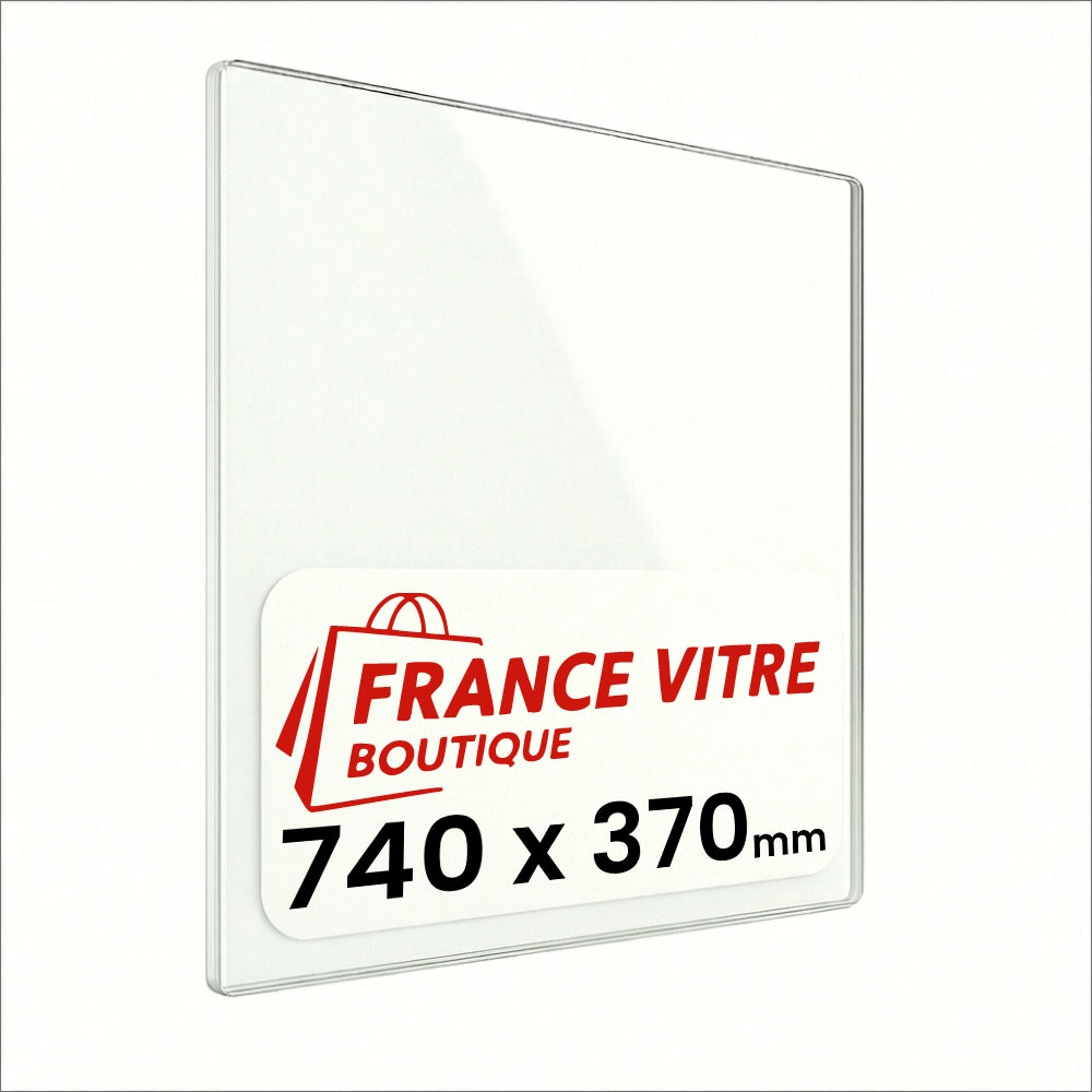 INVICTA - modello : itaya - 740 x 370 x 4 mm - Vetro per stufa a legna - vetro camino di ricambio - vetro per caminetto resistente al fuoco - France Vitre