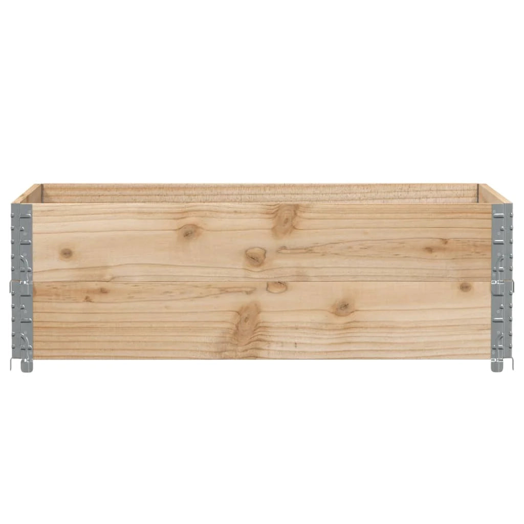 Fioriera rialzata per piante fiori terrazzo giardino 120 x 80 cm legno massello di pino marrone 02_0037402