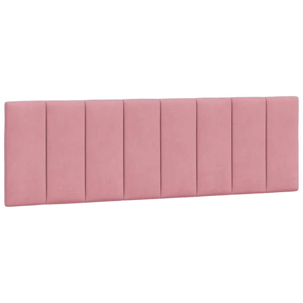 Letto con Materasso Hanko Rosa 160x200 cm in Velluto