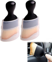 Set di spazzole per autodetailing, spazzola morbida per pulire l'interno dell'auto, spazzola a setole, spazzola ultramorbida per pulizia auto, set di spazzole per pulizia e rimozione di polvere e sporcizia per auto, con scatola ermetica (2 pezzi)