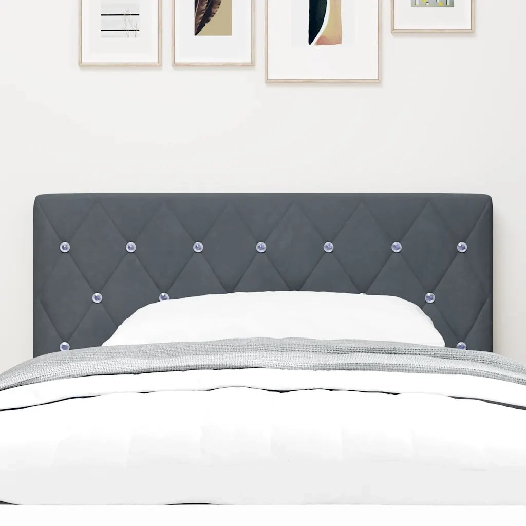 Testiera | Testata Grigio scuro 100 cm Velluto