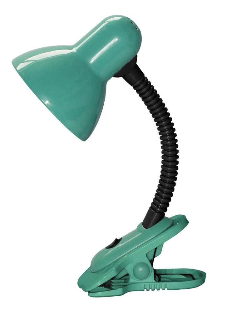 Lampada da tavolo con clip verde E27 Rabalux Dennis 4257