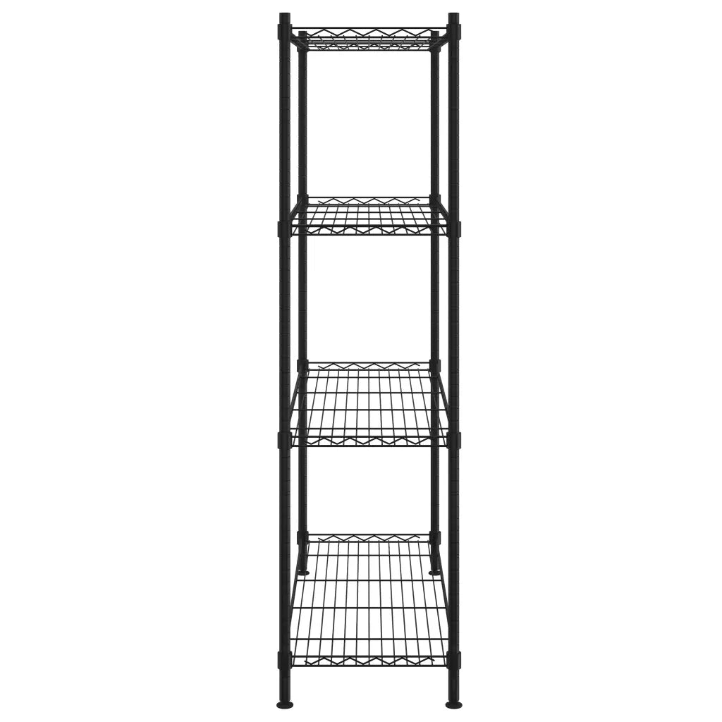 Scaffale a 4 Livelli 90x35x137 cm Nero 200 kg 324622