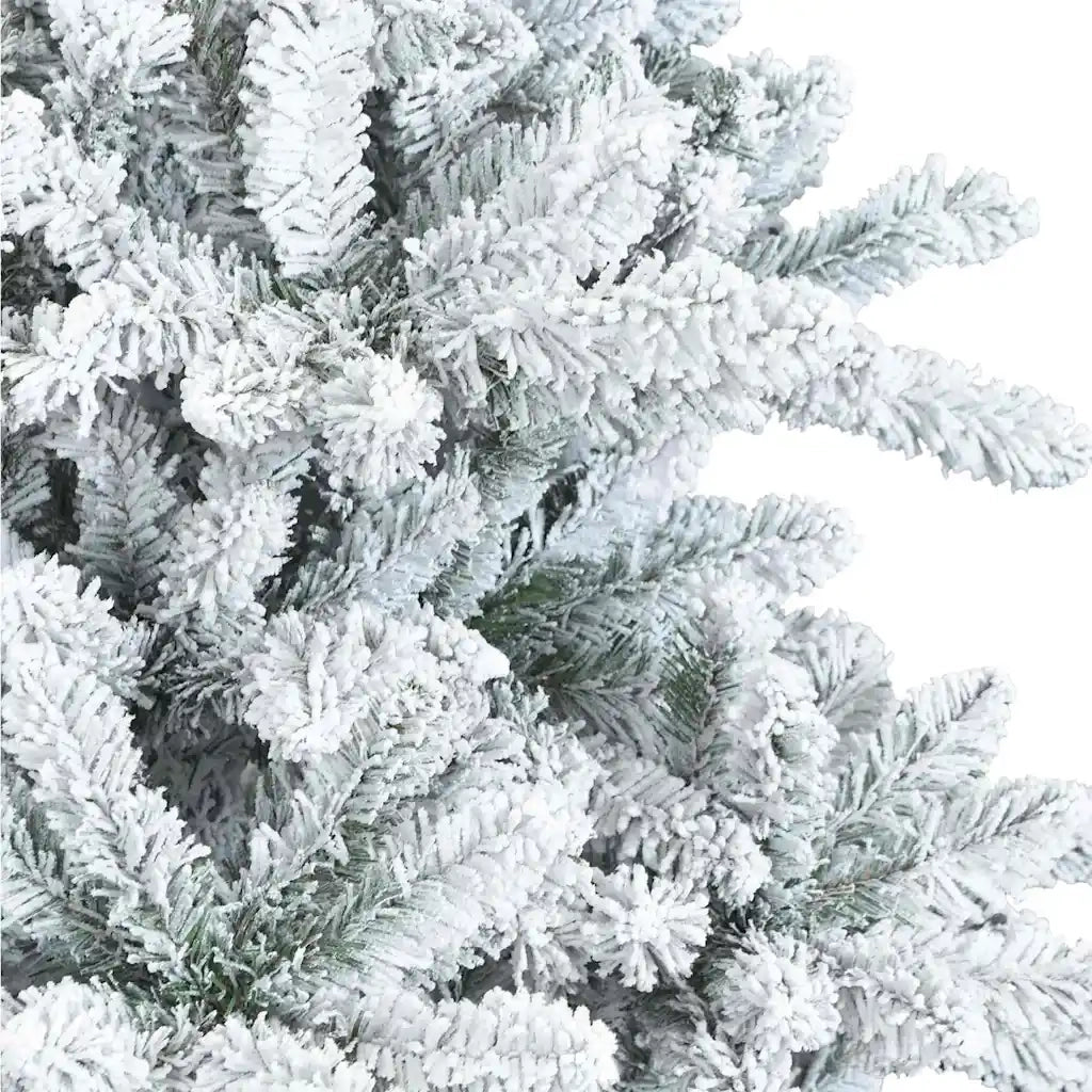 Albero di Natale Artificiale Snodato Foderato di Neve Bianco 42019329