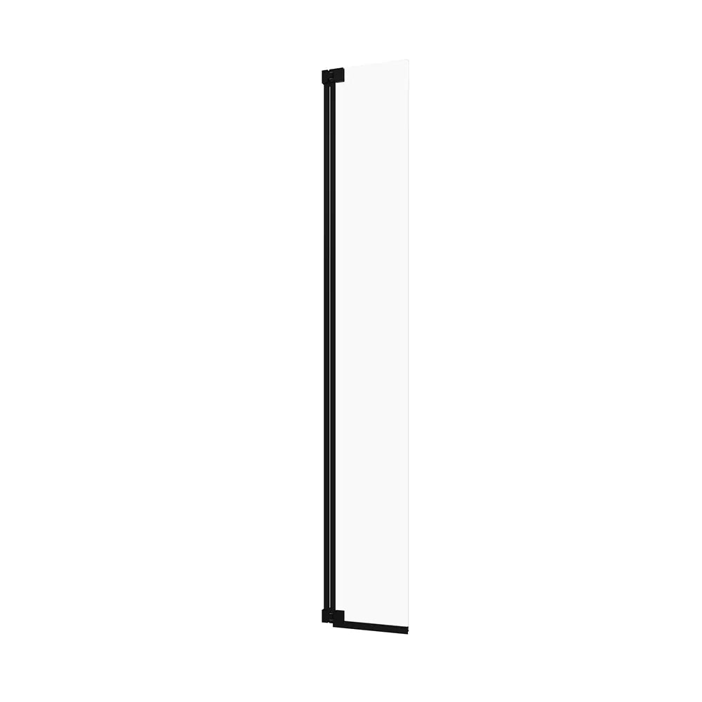 Anta girevole paraspruzzi 40cm vetro trasparente profili neri | Naxos