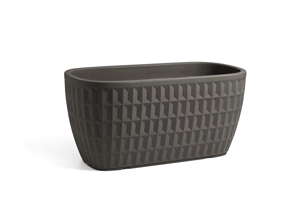 Cassetta rettangolare in resina "Tyle" 80 cm - arredo moderno giardino fioriera Colore: Antracite
