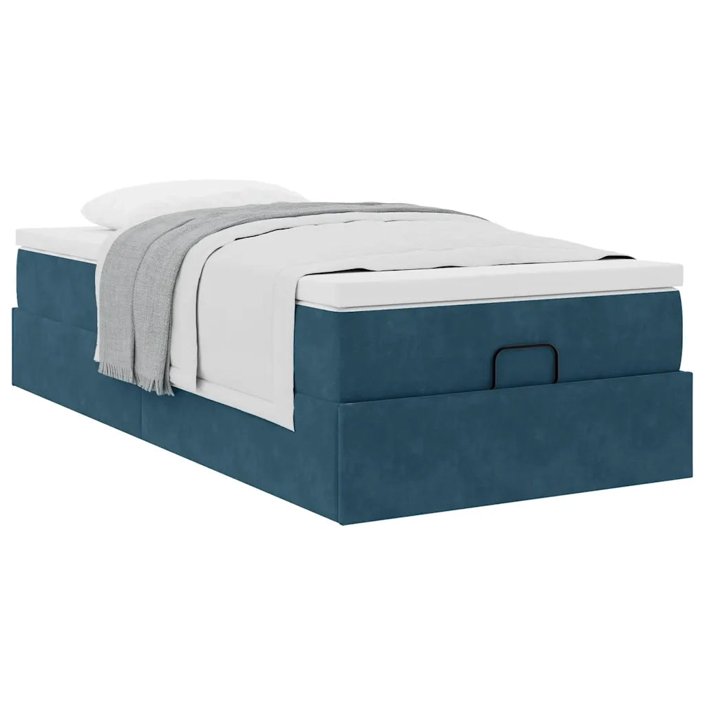 Struttura Letto Pouf con Materasso 80x200 cm Velluto 3311151