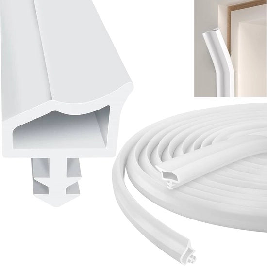 Afdichtstrip per porta - 20 m - Isolante acustico - Stoppera fumi - Striscia di sigillatura - Resistente all'umidità - Installazione facile - Striscia di sigillatura per porte