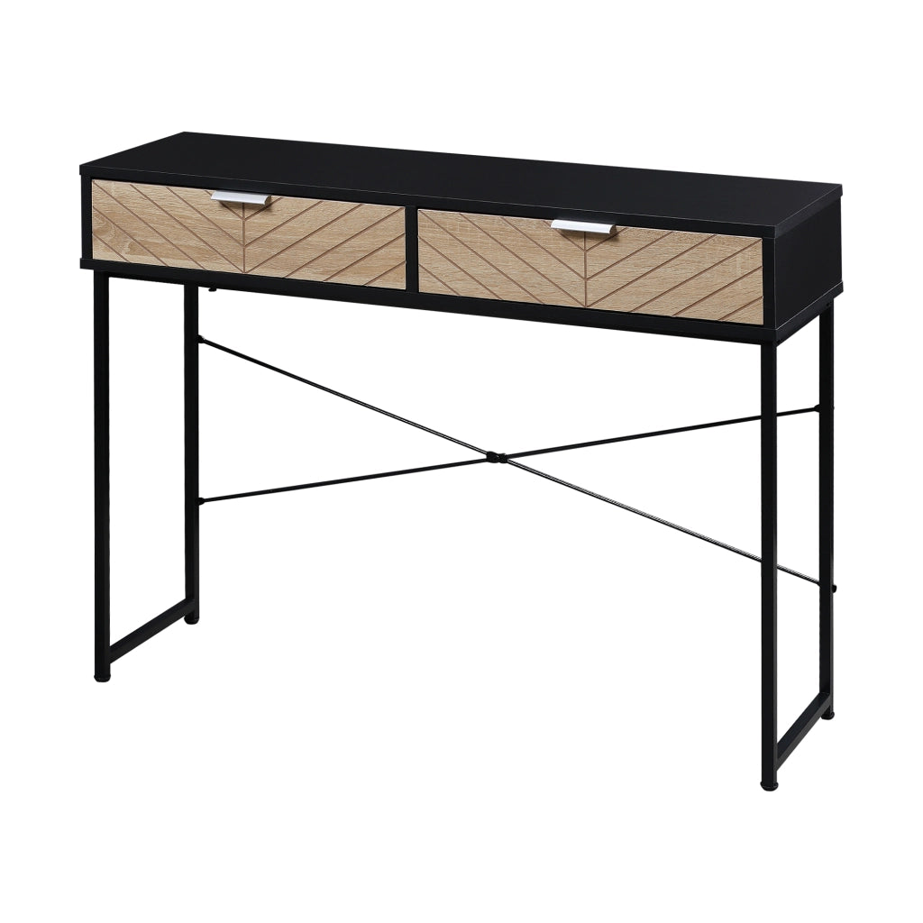 Tavolino Consolle Moderno con 2 Cassetti ¨C Minimal ¨C Nero 100x30x75cm