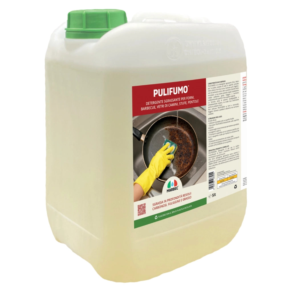 Detergente spray sgrassatore forte per pulizia ordinaria di forni, barbecue, stufe e pirofile MARBEC PULIFUMO® 5LT