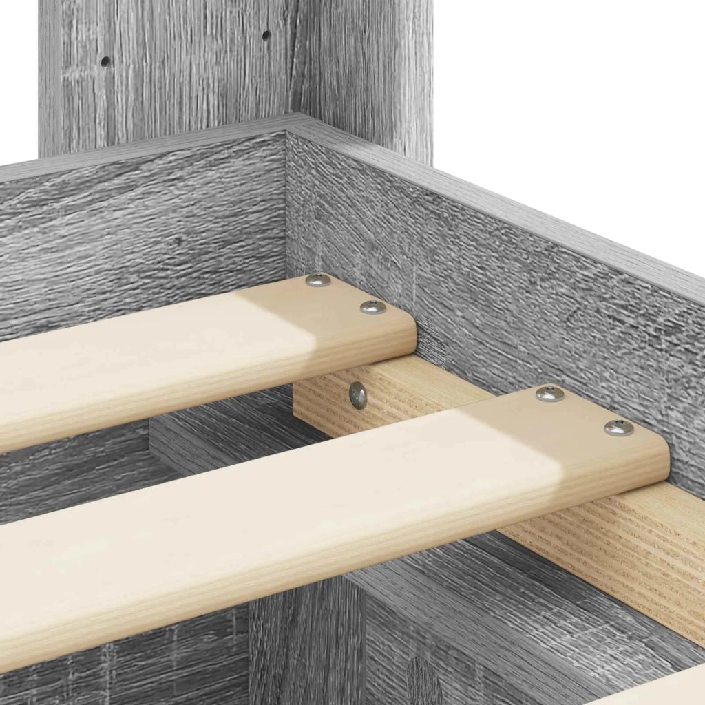 Struttura del letto con stoccaggio e testata Sonoma grigio 3414412