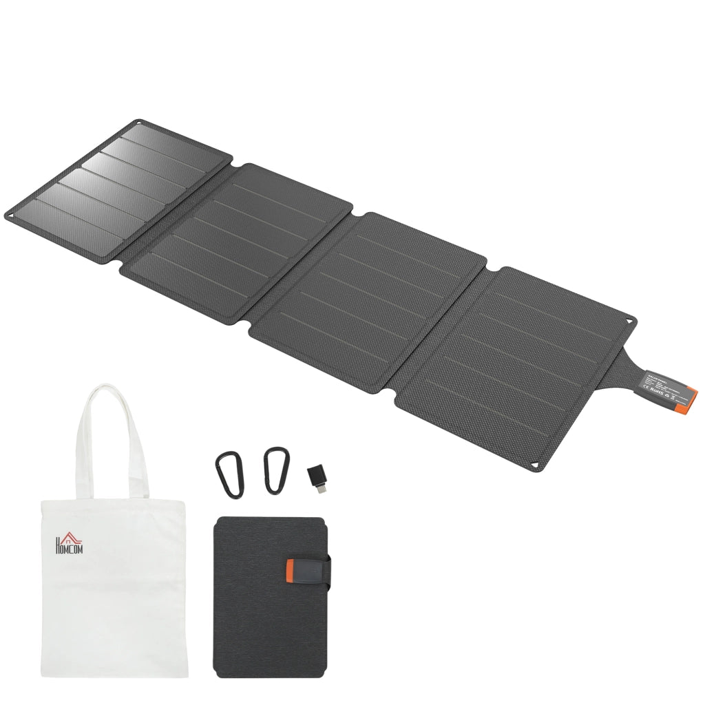 Caricatore Solare Pieghevole 36W ¨C Xylo ¨C Pannello Portatile IP67 USB-C e USB-A 89,8x27,9x1cm Grigio