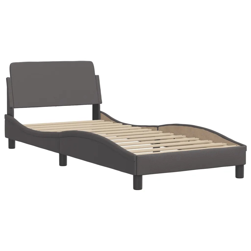 Giroletto con LED senza Materasso-Struttura Letto Hvar Grigio 80x200 cm