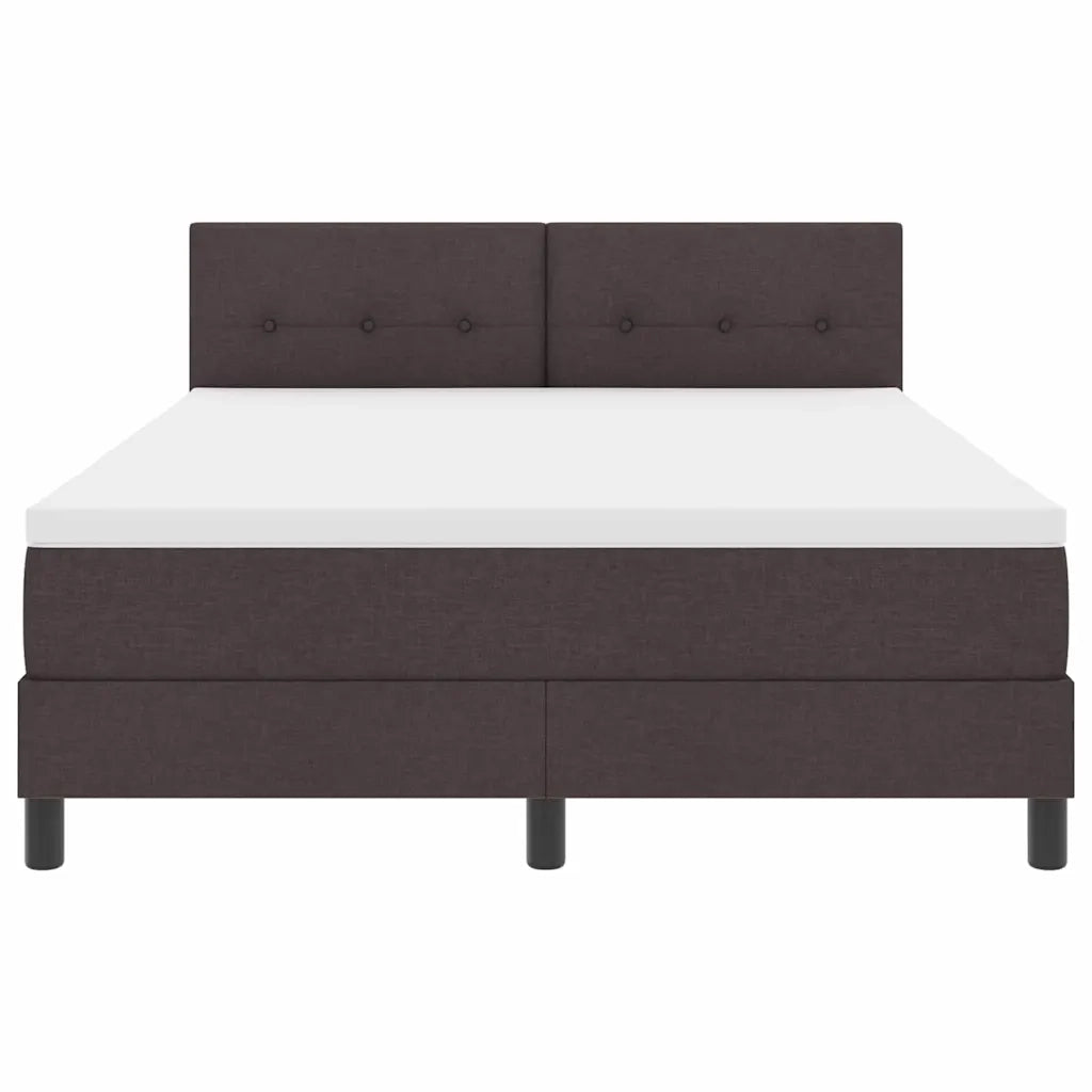 Letto a molle con testiera Marrone Scuro 140 x 190 cm Tessuto 3338688