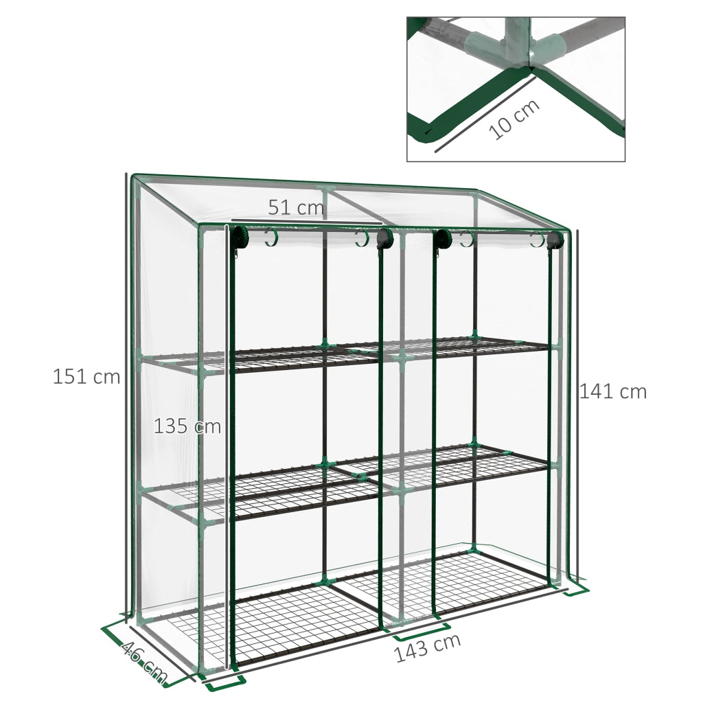 Serra da giardino 3 livelli ¨C Minimal ¨C 143x46x151 cm trasparente