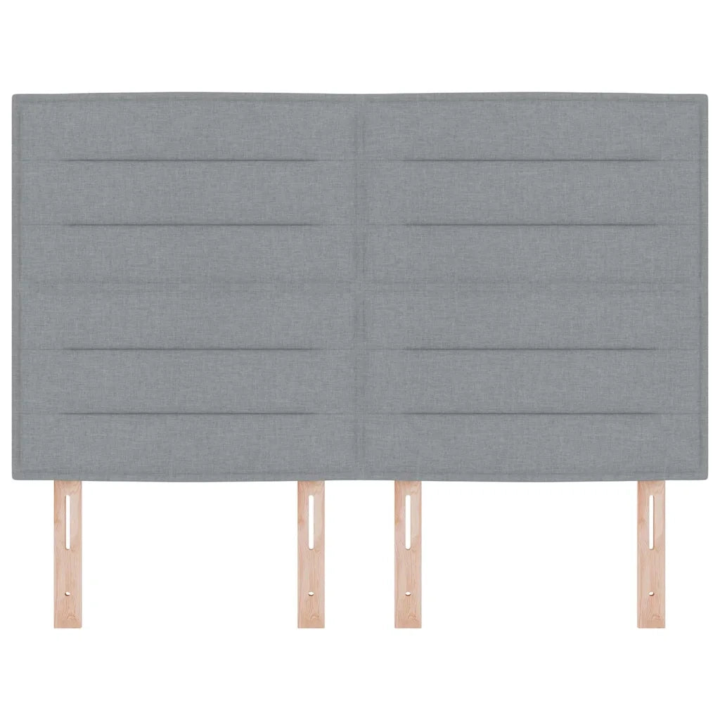 Testiera | Testata Grigio chiaro 144 cm Tessuto
