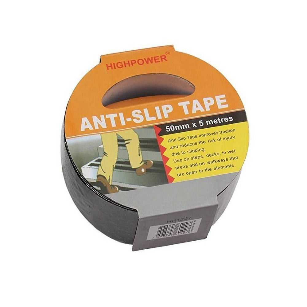 Trade Shop - Nastro Adesivo Antiscivolo Per Scale Legno Pavimento Interno Esterni 5mt 50mm -