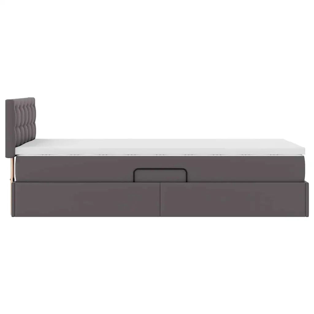 Letto con contenitore e materasso Grigio 100 x 200 cm 3370383