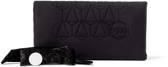 Borsa Clutch Grande Nero 35x35 cm pieghevole con cinturino in gomma naturale e fibbia in seta con profumazione