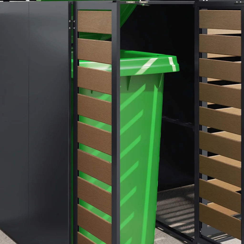 Contenitore per Rifiuti per 3 Bidoni 340 x 77.5 x 115.5 cm 3394772