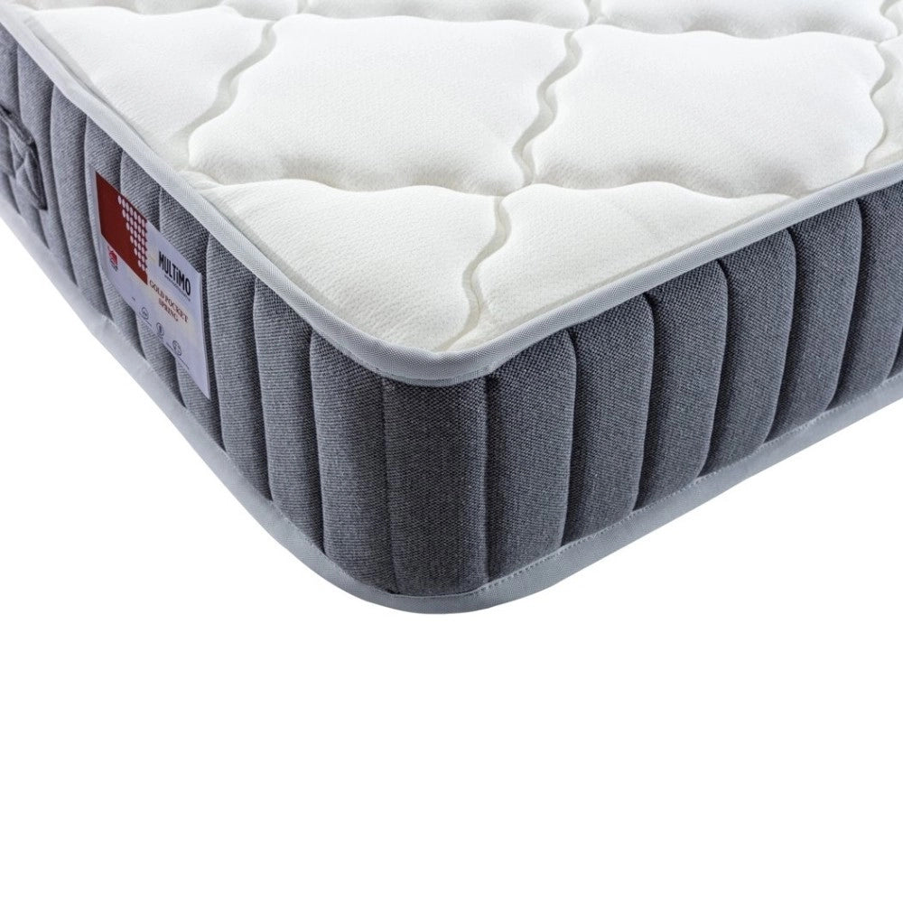 Materasso una piazza e mezza Silver 150x200x16 cm tessuto antibatterico