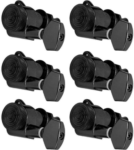 Set di Tuning Pegs Stabili con Fissaggio - Apparecchio per Regolazione - Meccanico - Insieme di Sei Tozzi - Viti Inclusi - Duraturo e Resistente alla Ruggine - Set di Sei Tozzi per Regolazione