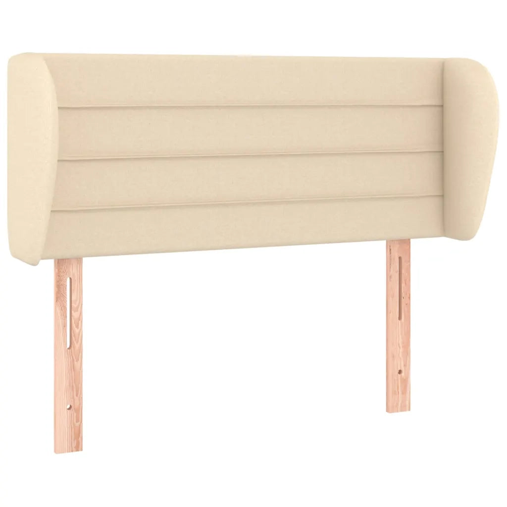 Testiera ad Orecchio Crema 103x23x78/88 cm in Tessuto