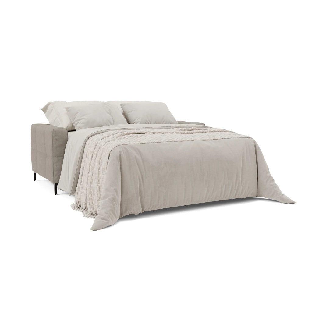 Gardenia Divano letto materasso alto 18 cm con poggiatesta reclinabili e rivestimento impermeabile T02 218 cm (mat. 160x197) grigio chiaro