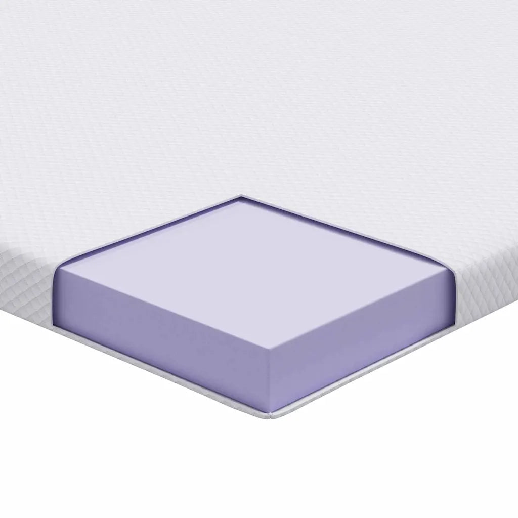 Topper per materasso Bianco 90 x 190 cm Tessuto Jacquard 4106233
