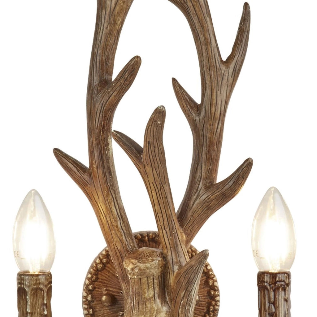 Applique Industrial-Nordico Stag Policarbonato Marrone 2 Luci E14